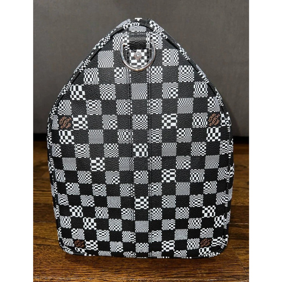 Louis Vuitton Keepall Bandouliere 50 Distorted Damier Duffle Weekend Travel Bag - Picture 7 of 11